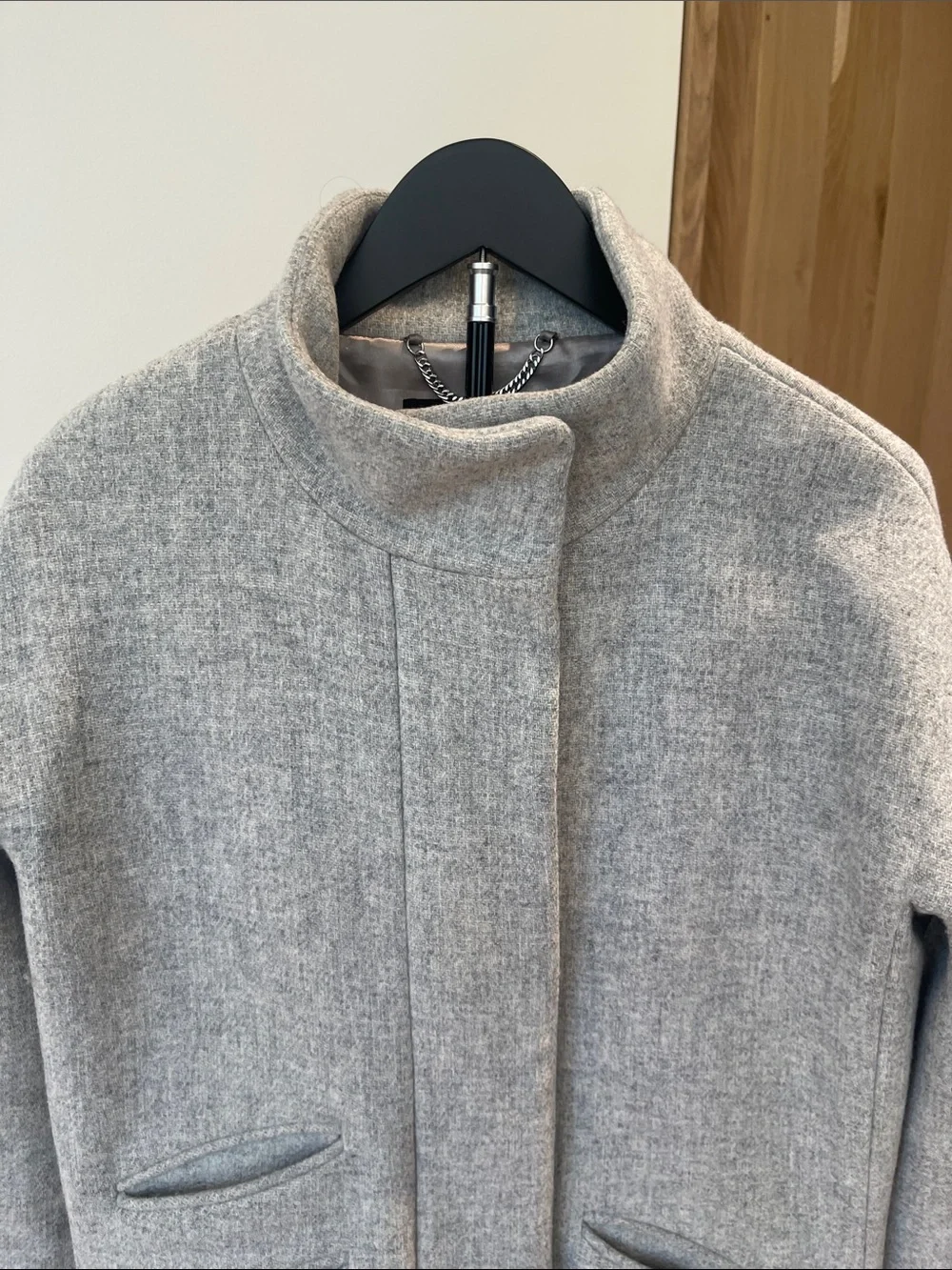 J. Crew Light Gray Wool Cocoon Coat - Picture 4 of 5